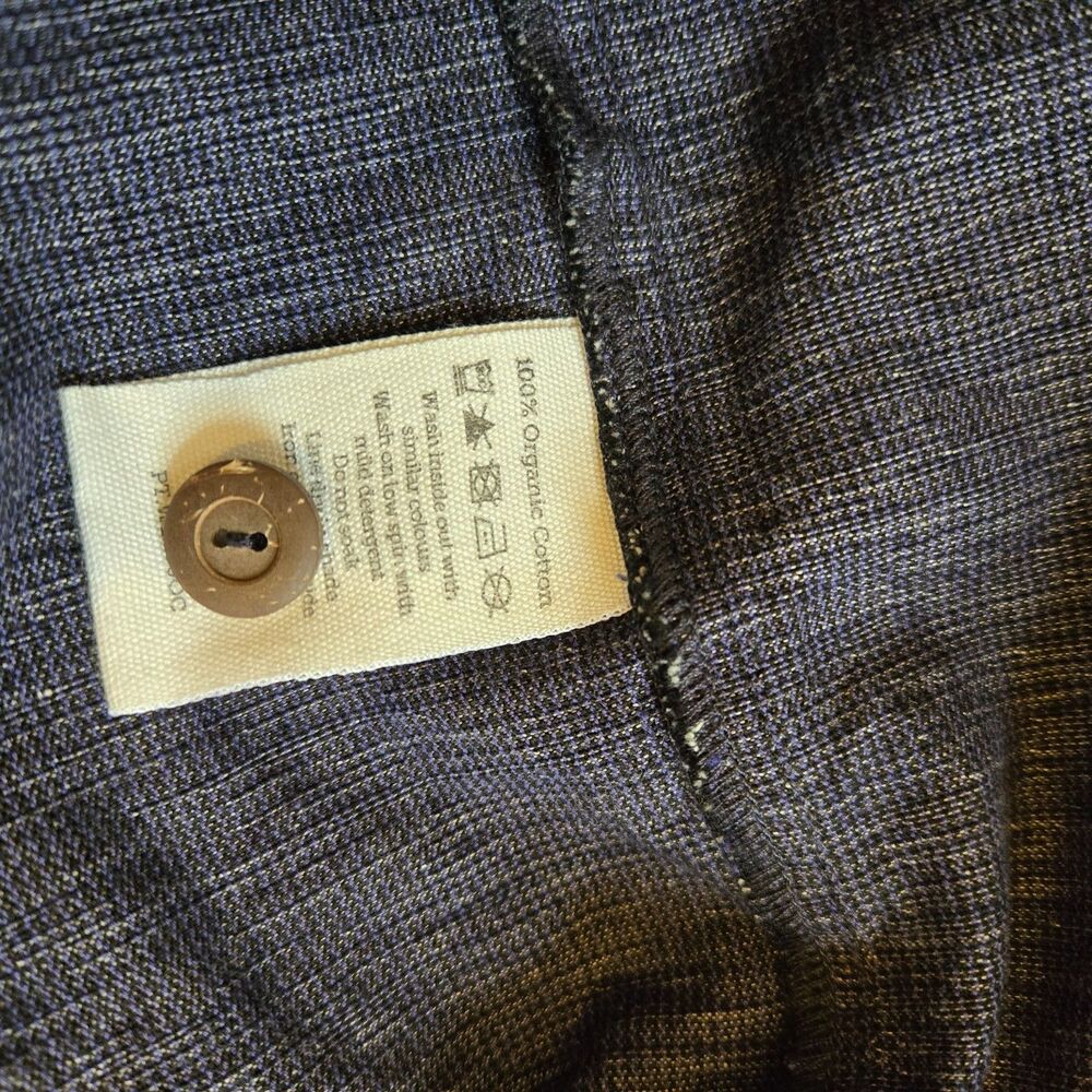People Tree Dark Indigo Organic Cotton Belted Midi Dress US 6 Boho Sustainable - Picture 8 of 16